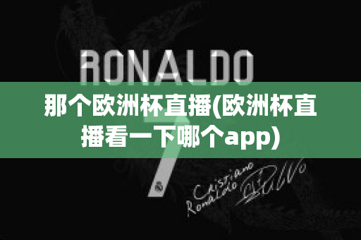 那个欧洲杯直播(欧洲杯直播看一下哪个app)