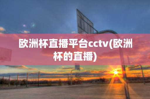 欧洲杯直播平台cctv(欧洲杯的直播)