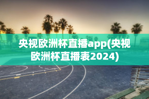 央视欧洲杯直播app(央视欧洲杯直播表2024)