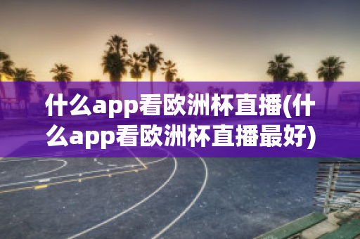 什么app看欧洲杯直播(什么app看欧洲杯直播最好)