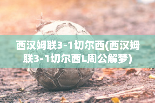 西汉姆联3-1切尔西(西汉姆联3-1切尔西L周公解梦)