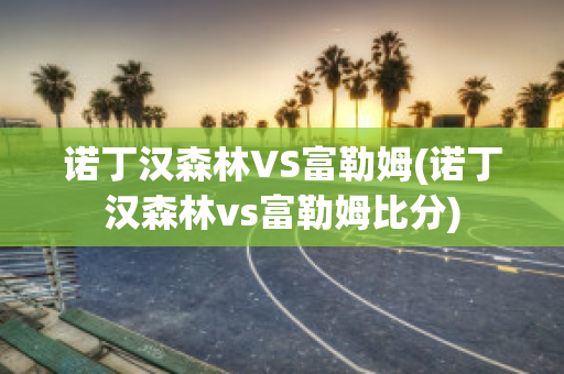 诺丁汉森林VS富勒姆(诺丁汉森林vs富勒姆比分)