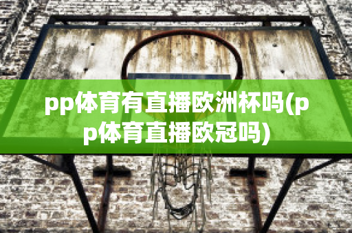 pp体育有直播欧洲杯吗(pp体育直播欧冠吗)