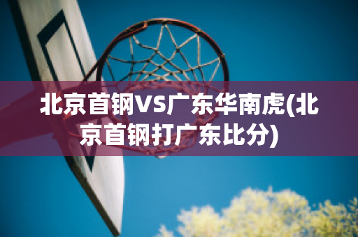 北京首钢VS广东华南虎(北京首钢打广东比分)