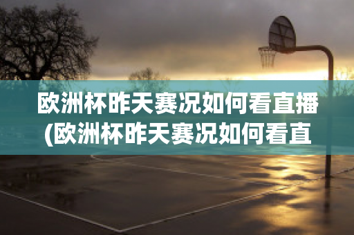 欧洲杯昨天赛况如何看直播(欧洲杯昨天赛况如何看直播回放)