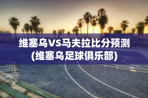 维塞乌VS马夫拉比分预测(维塞乌足球俱乐部)